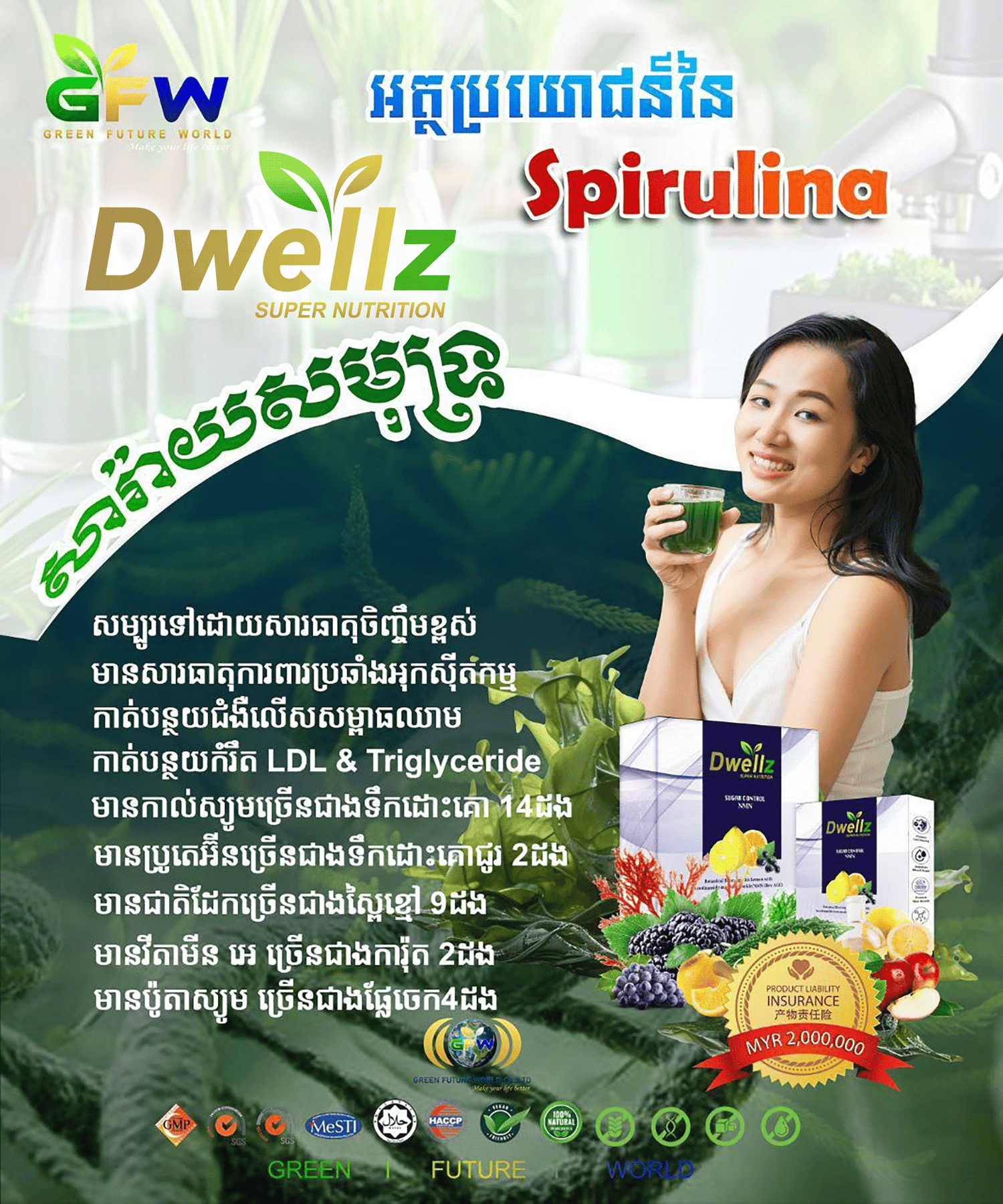 អត្ថប្រយោជន៍នៃសារ៉ាយសមុទ្រ "Spirulina"